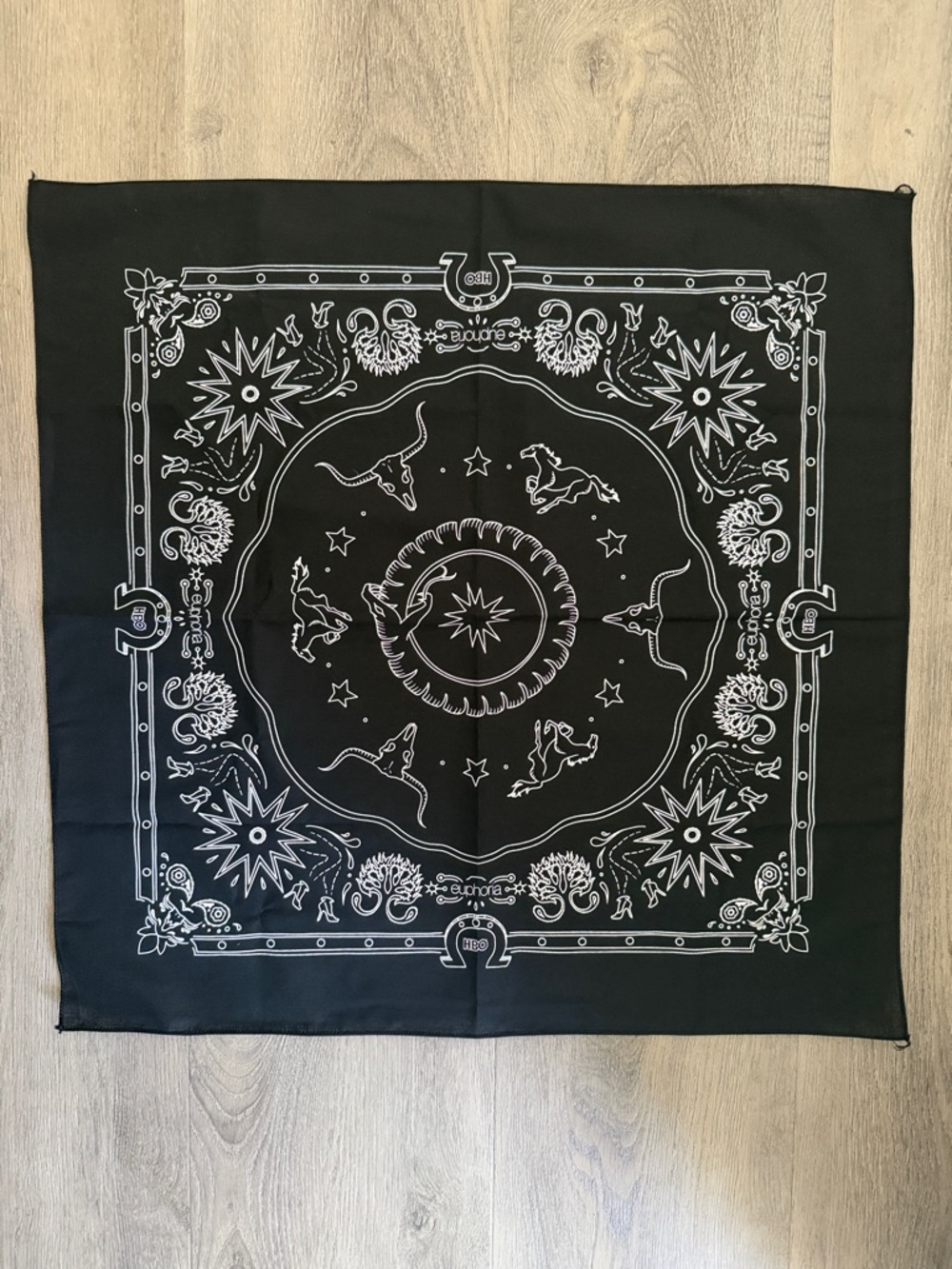 Euphoria Season 3  Black & White Western Bandana